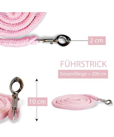 Lead Rope with Panic Hook for Horses - Stylish Tie Rope for Ponies Donkeys & Goats in Pink - International Shipping Available - Buy Online on GoSupps.com