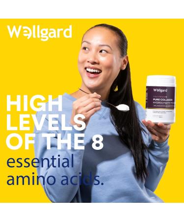 Gold Standard Bovine Collagen Peptides Powder by Wellgard | High Levels of 8 Essential Amino Acids | Halal & Kosher | Made in UK - Buy Online on GoSupps.com