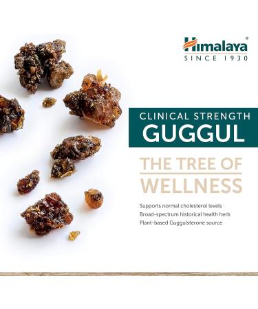 Himalaya Guggul 60 Vegetarian Capsules Helps Support Healthy Cholesterol Levels Non-GMO Gluten Free Supplement 720 mg - Buy Online on GoSupps.com