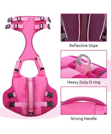 Convinite Adjustable Dog Life Jacket - XXL Pink for Small Medium & Large Dogs | Perfect for Boating Swimming & Surfing | Safety Handle & Reflectors - Buy Online on GoSupps.com