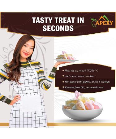 APEXY Authentic Prawn Crackers | Uncooked, Crispy Shrimp Chips for Parties | No MSG | Cook & Serve | 8 oz Pack of 2 - Buy Online on GoSupps.com