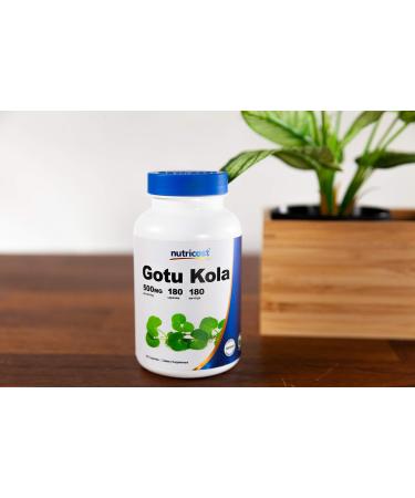 Nutricost Gotu Kola 500 MG 180 Capsules - Vegetarian Capsules Gluten Free Non-GMO - Buy Online on GoSupps.com