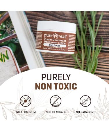 Purelygreat Men's Deodorant - Long-Lasting Aluminum-Free Cream with Patchouli - 50g - Buy Online on GoSupps.com