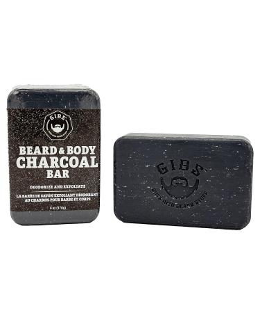 GIBS Grooming BBC Charcoal Bar - Deodorizing Soap 6 oz - Spicy Cardamom, Pepper, Leather & Clove - Buy Online on GoSupps.com