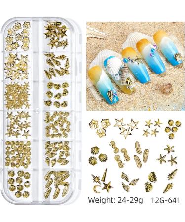 GULELAYAR 3 Boxes Summer Beach Nail Art Rhinestones - 3D Ocean Charms & Sea Series Designs for Manicure DIY - Seashell Nail Decorations for Women & Girls - Buy Online on GoSupps.com