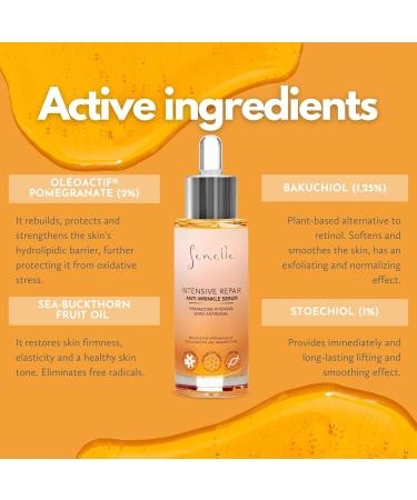 Senelle - Pro-Age Anti-Wrinkle Repair Serum | Powerful Formula | Bakuchiol | Gatuline In-Tense | Stoechiol | Ol oactif Pomegranate | Sea-buckthorn Fruit Oil | Youthful and Radiant Skin | 30 ml - Buy Online on GoSupps.com