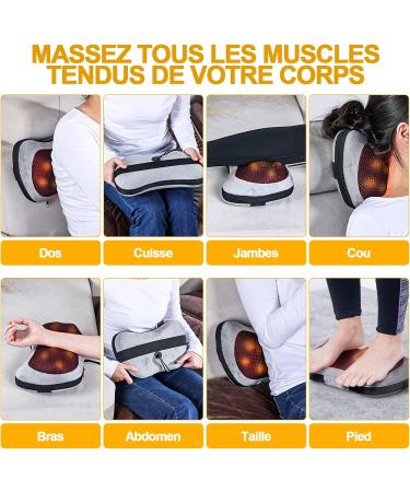 Buy Takrink Shiatsu Massage Pillow - 8 Knots Adjustable Speeds Remote Control | Ideal Gift for Parents & Women - International Shipping Available - Buy Online on GoSupps.com