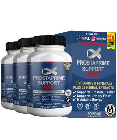 GREENVIFY Prostaprime Support Max Extra Strength Prostate Supplement 60 Capsules Herbal Blend with Saw Palmetto (3)
