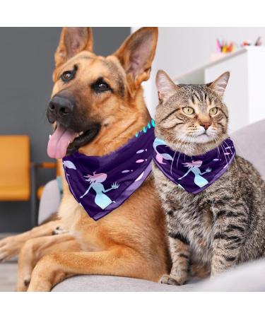 Shop Stylish Dog & Cat Triangular Bibs - Mermaid Silhouette - 2 Colorful Pieces for All Sizes - Buy Online on GoSupps.com