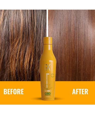 GK HAIR Global Keratin Hemp Shampoo (8.11 fl oz/240 ml) Hydrates Strengthens Colors Damaged Hair Provides Conditioning and Shine Enriched with Sulfate-Free Vegan - Buy Online on GoSupps.com