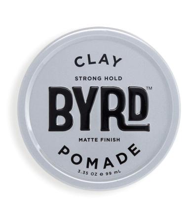BYRD Hair Clay Pomade  Strong Hold, Ultra Matte Finish, Add Volume and Sculpt to All Hair Types, 3.35 Oz Eucalyptus 3.35 Fl Oz (Pack of 1)
