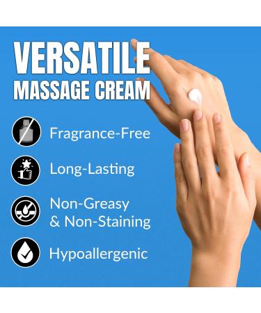 HawkGrips Professional Massage Cream 8oz Unscented with Shea Butter Muscle and Body Moisturizing Safe & Clean Ingredients Non-Greasy Non-Staining Whole Body Use - Neck Back Foot Deep Tissue 8 Fl Oz (Pack of 1) - Buy Online on GoSupps.com
