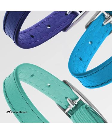 Collardirect Leather Cat Neck Band - Safety Collar with Elastic Belt & Bell | Adjustable 23-28 cm | Available in Black Blue Red Orange Green Pink & Light Blue - Buy Online on GoSupps.com