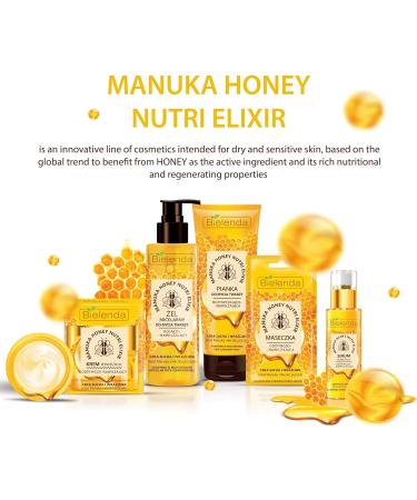 Bielenda Manuka Honey Nutri Elixir - Smooth Radiant Skin - Pores Are Tightened Imperfections Reduced - Manuka Honey Nourishing And Moisturizing Face Cream Day/Night For Dry And Sensitive Skin - 50 ml - Buy Online on GoSupps.com