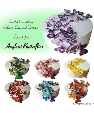 24 X PRE-CUT BEAUTIFUL MEDIUM PURPLE BUTTERFLIES EDIBLE RICE/WAFER PAPER PRE CUT CUPCAKE CAKE DESSERT TOPPERS BIRTHDAY PARTY WEDDING BABY SHOWER HALLOWEEN DECORATIONS (Medium) - Buy Online on GoSupps.com
