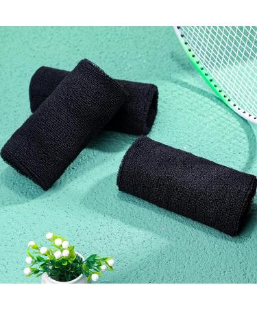 6 Pairs 6 Inch Black Wrist Sweatbands - Absorbent Sports Wristbands for Men Women - Ideal for Tennis, Football, Basketball, Running - Elastic Armband for Athletic Workouts - Buy Online on GoSupps.com