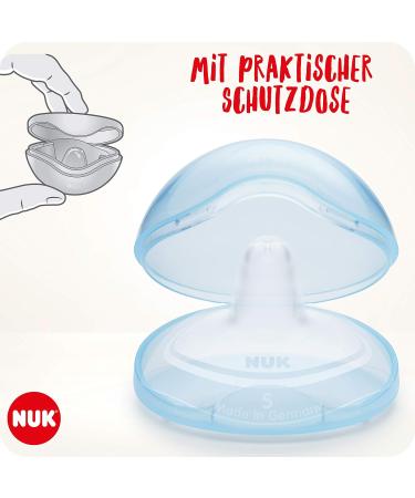 NUK Nursing Shield | Nipple Shield for Breastfeeding | Protects Against Sore Nipples | Thin Silicone Size S (16mm) | 2 Pack - Buy Online on GoSupps.com