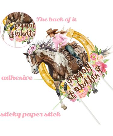 Cowgirl Birthday Cake Topper Cowgirl Birthday Party Supplies Western Cowgirl Cake Decorations Horse Cake Toppers for Girls Women Cowgirls Happy Birthday Party Cake Decorations - Buy Online on GoSupps.com