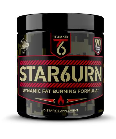 T6 STAR6URN  Thermogenic Fat Burner Weight Loss Pills for Men and Women with Chromium Pure Forskolin and 7 More Shredding Diet Ingredients - Appetite Suppressant 30 Day Supply