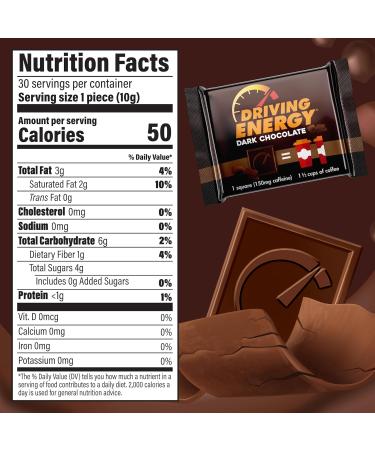 Buy ZenEvo Dark Chocolate with Caffeine - Energy Boosting 30 Count | No Crash Perfect for Work & Study - International Shipping Available - Buy Online on GoSupps.com