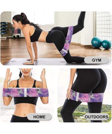 Buy Night Purple Clouds Printed Resistance Bands | Elastic & Fabric Exercise Bands for Fitness - Buy Online on GoSupps.com