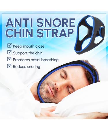 Adjustable Anti Snore Chin Strap - Effective Snoring Solution for Sleep Apnea - Breathable CPAP Alternative - Unisex Aid - Buy Online on GoSupps.com