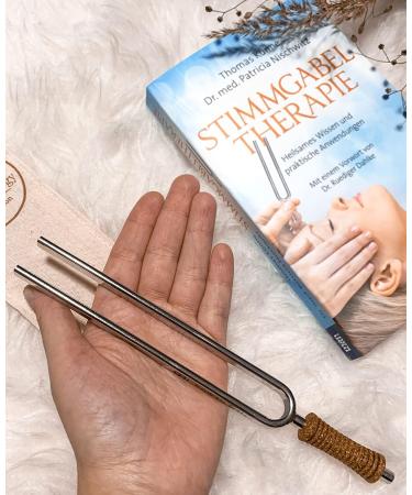 Sonic Energy Beginet Set 'Earth' - 136.10 Hz Tuning Fork with Wooden Stand & Therapy Guide | Boost Wellness - Buy Online on GoSupps.com