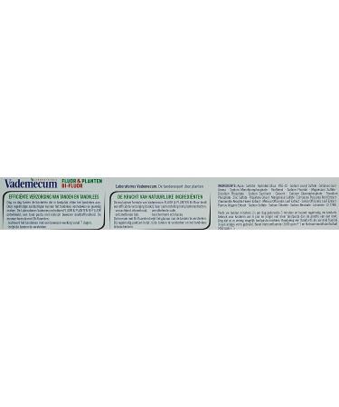 Vademecum Toothpaste - Fluoride & Herbal Formula - 75 ml Tube (2 Pack) | International Shipping Available - Buy Online on GoSupps.com