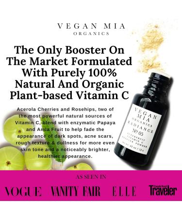 USDA Organic Radiance Superfruit Vitamin C Booster Powder - All Skin Types Plant-Based Skincare 12g - No Synthetics - Buy Online on GoSupps.com