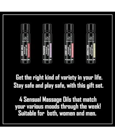 Organic Edible Massage Oil Set for Date Night - Travel Size Pack of 4  Honeymoon Essentials - Non-Sticky Fractionated Coconut Oil - 4.05 Fl Oz - Buy Online on GoSupps.com