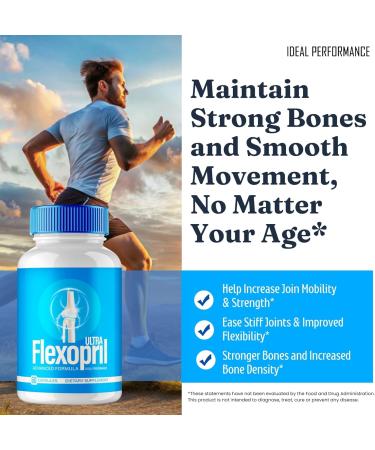 Flexopril Ultra Joint Support Capsules Official Flexopril Supplement Pills All-Natural Formula to Fortify Bones and Bolster Flexibility - Maximum Strength FlexoprilUltra Pills Reviews (2 Pack) - Buy Online on GoSupps.com