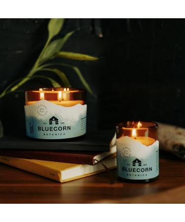 Cedarwood Nutmeg & Lavender Essential Oil Beeswax Candle | Bluecorn Beeswax Botanica | 8 oz Blown Glass Jar - International Shipping Available - Buy Online on GoSupps.com