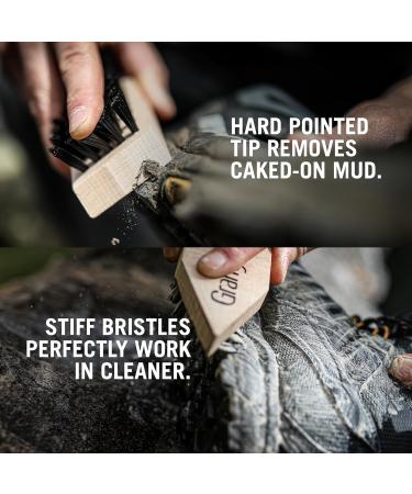 Grangers Footwear Brush | Wooden Stiff Bristle Brush for Cleaning Walking Boots Wood Single - Buy Online on GoSupps.com