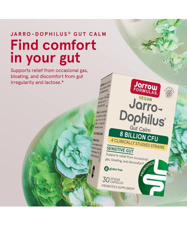 Jarrow Formulas Jarro-Dophilus Gut Calm - 30 Veggie Caps for Digestive Support - Buy Online on GoSupps.com