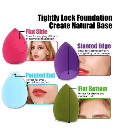 12pcs Makeup Sponge Blender Set with Holder - Flawless Beauty Blender for Liquid & Powder Foundation - Gift for Women - Buy Online on GoSupps.com