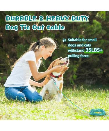 Snagle PAW 4.5m Dog Leash for Small Dogs - Durable Shock-Absorbing Cable Tie for Dogs & Cats up to 15.9 kg | Ideal for Courtyards & Festivals - Ice Blue - Buy Online on GoSupps.com
