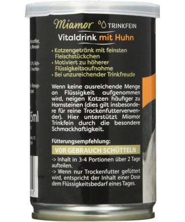 Miamor Trinkfein - Premium Vital Chicken Drink for Cats | 24 x 135ml - International Shipping Available - Buy Online on GoSupps.com