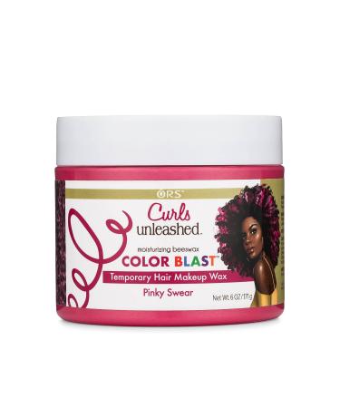 ORS Curls Unleashed Color Blast Hair Wax  Temporary Curl Defining Wax  Pinky Swear  (6.0 oz)
