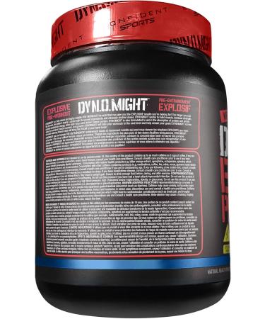CONFIDENT SPORTS - DYNOMIGHT Fully Dosed - EXPLOSIVE Pre-Workout Maximum Absorption Formula - BLUE RASPBERRY - 420 Gram 20 Servings - Buy Online on GoSupps.com