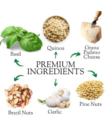 Kitchen & Love Basil Pesto Quinoa Quick Meal 6-Pack | Gluten-Free, No Refrigeration Required - Buy Online on GoSupps.com