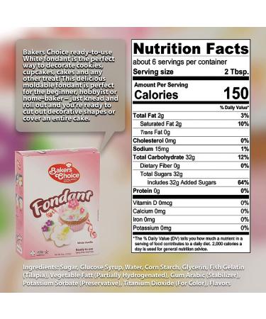 Vanilla White Fondant Icing - 8 oz. - Ready to Use Cake Decorating Frosting - Kosher Dairy Free & Nut Free - Ideal for Cakes, Cupcakes & Cookies - Buy Online on GoSupps.com