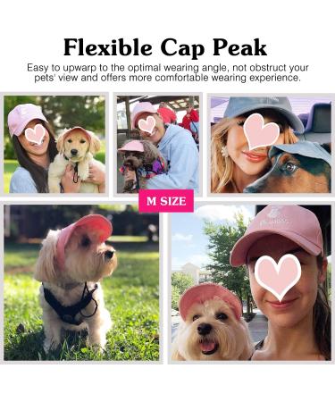 Pawaboo Pet Baseball Cap - 2-Piece Sun Hats for Dogs & Pet Parents | Adjustable with Ear Holes - Black Large | Outdoor Protection - Buy Online on GoSupps.com