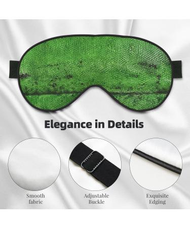 Premium Green Snakeskin Sleep Mask Eye Cover - Reusable Soft Blackout for Travel & Better Sleep | Perfect Gift for Men & Women - Buy Online on GoSupps.com