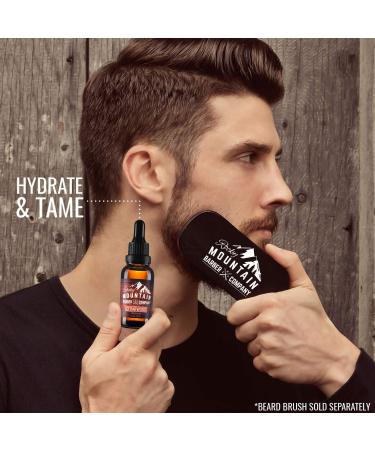 Rocky Mountain Barber Men's Cedarwood Beard Oil | Natural Grapeseed Coconut & Argan Oils | Nourish & Soften Your Beard - Buy Online on GoSupps.com