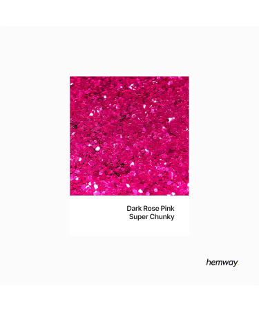 Hemway Premium Ultra Sparkle Dark Rose Pink Glitter 100g Super Chunky Metallic Flake for Arts Crafts Nails & Cosmetics - Buy Online on GoSupps.com