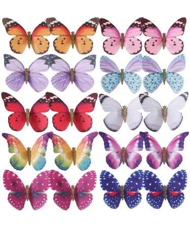 inSowni 20 Pack Multi Colors Butterfly Alligator Hair Clips Barrettes Bridal Wedding Accessories for Women Girls Kids
