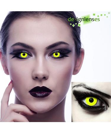 Yellow Bigeye Contact Lenses - Jeffrey Dahmer Halloween Costume - Soft Penny White - 1 Pair (2 Pieces) - International Shipping Available - Buy Online on GoSupps.com