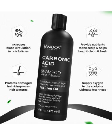 Carbonic Acid Shampoo for Men and Women with DHT Blockers - Made in USA - Stimulates Hair Growth, Scalp Exfoliator, Sulfate Free Shampoo with Biotin and Tea Tree Oil (16 Fl Oz) - Buy Online on GoSupps.com