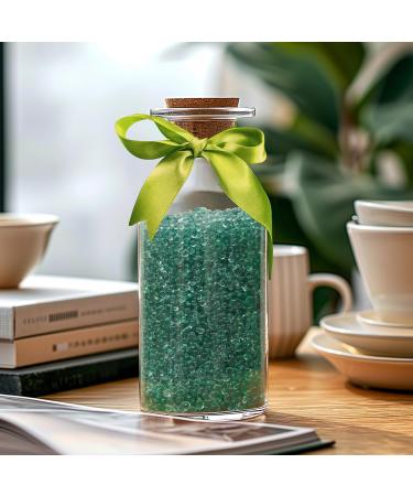 T4U Tumbled Chips Stones Crushed Green Gravels 2 LB Irregular Shaped Natural Rock Pebbles DIY Polished Rocks for Potted Plant Bonsai Vase Fillers Aquarium Decoration Aquarium Gravel Rocks 2 lb Green - Buy Online on GoSupps.com