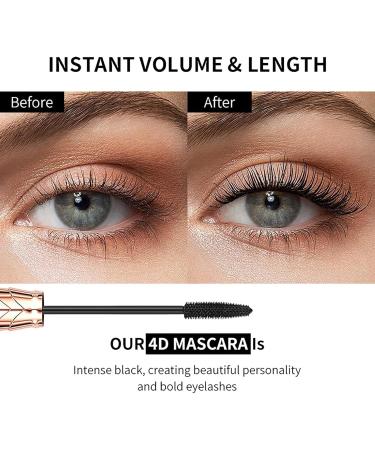 Yanquina Super Long Mascara Yanquina Super Long Luxurious Mascara Yankina Super Long Mascara 4D Silk Fiber Lash Mascara 4D Waterproof and Sweatproof Mascara for Women Smoother Curly Thick (3Pcs) - Buy Online on GoSupps.com